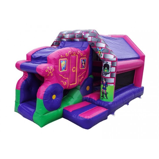 Princess Carriage Front Slide Bouncer