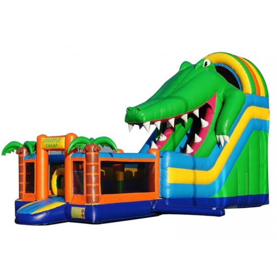 Inflatable Multiplay Crocodile Slide