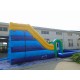 Custom Inflatable Water Parks Pool With Slide And Toys On Land